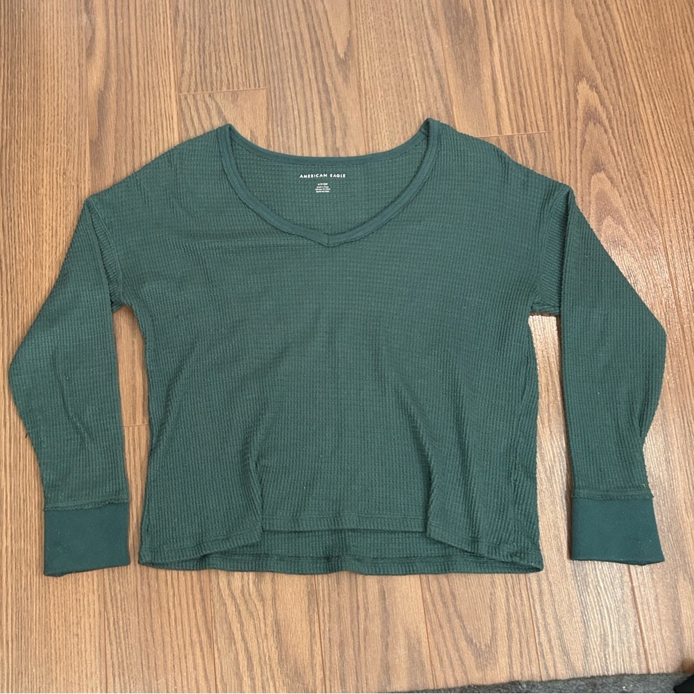 American eagle comfy green sweater